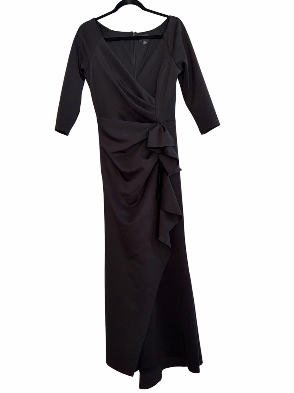 Xscape Lexi Ruched Scuba Evening Dress Size 8 - Picture 3 of 5